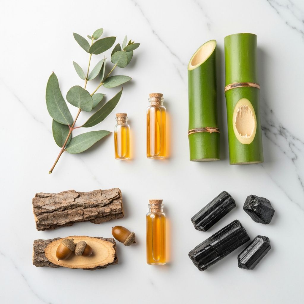 Natürliche Inhaltsstoffe: Eukalyptus, Bambus, Eiche und Turmalin