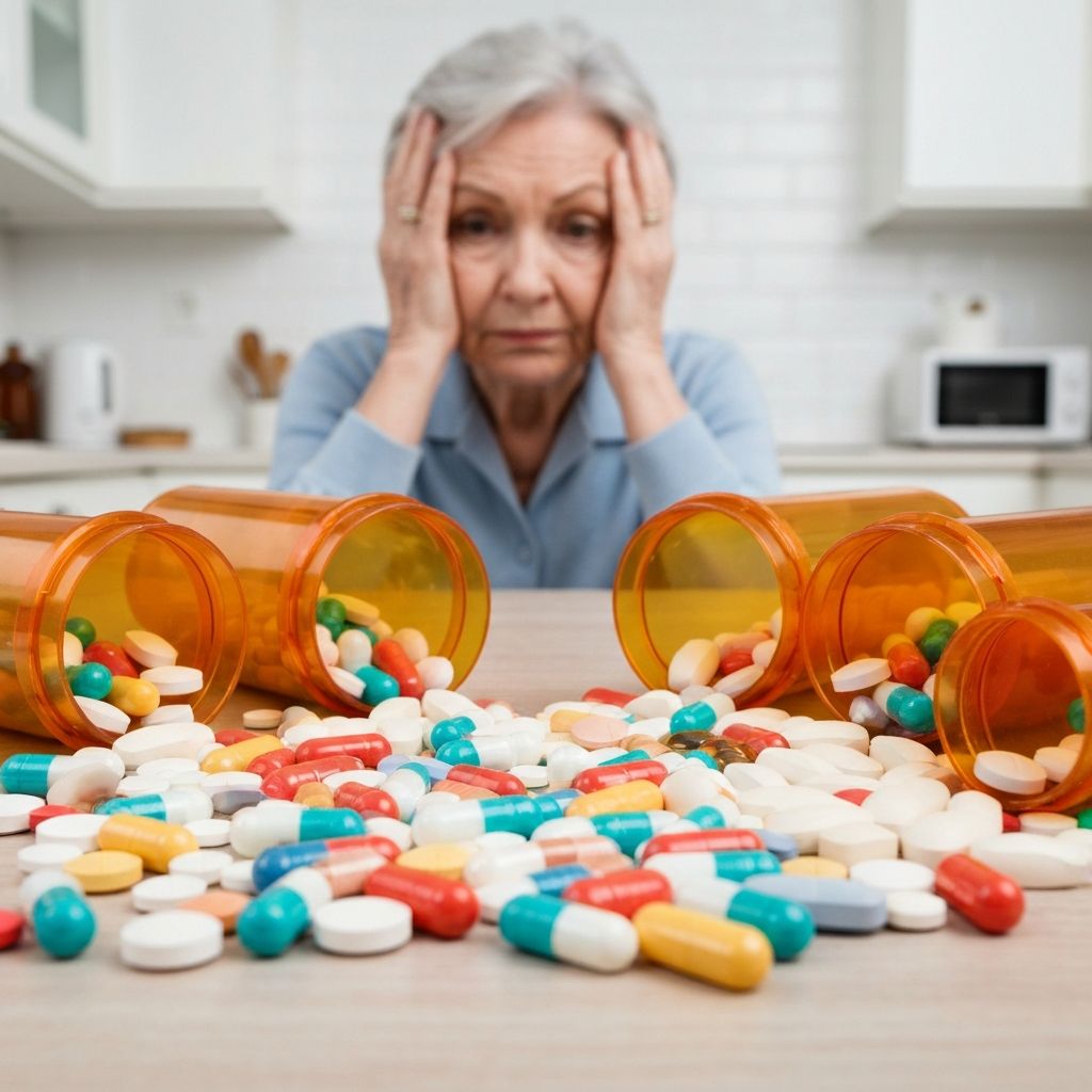 Überwältigende Menge an Medikamenten und Tabletten