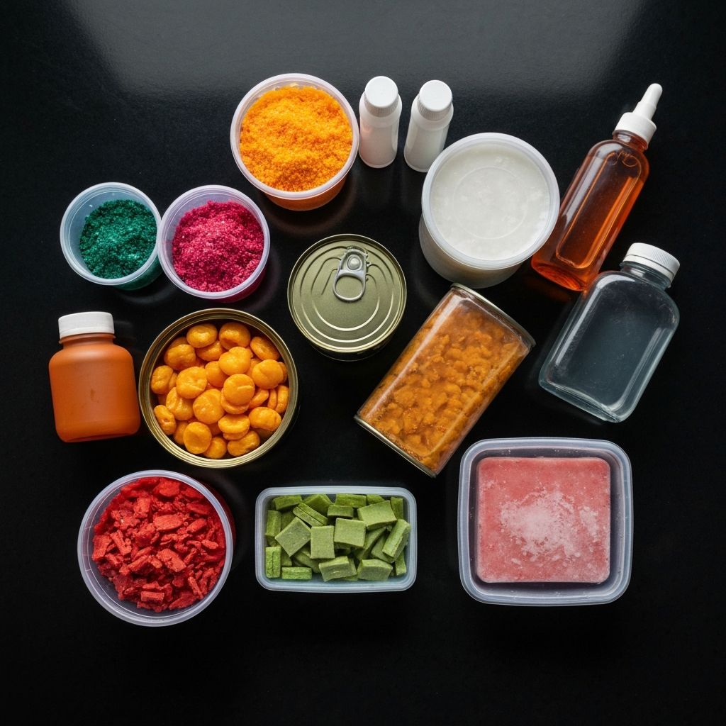 Verarbeitete Lebensmittel mit Chemie