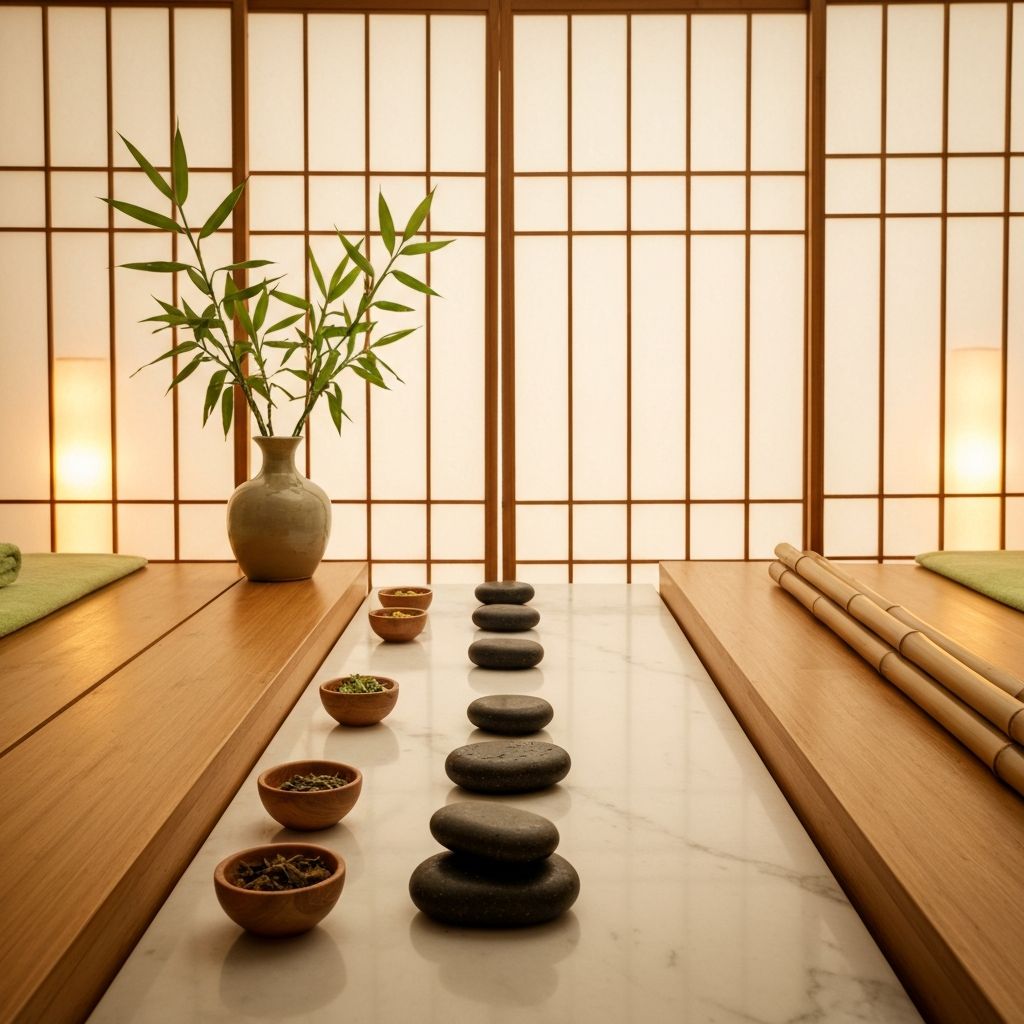 Natürliche Bambus Vitalpflaster Wellness Hintergrund