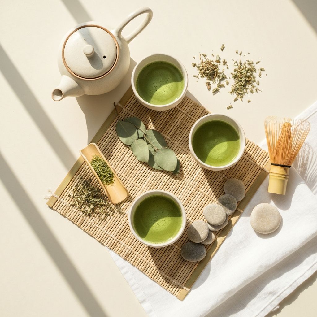 Teezeremonie Hintergrund für Vitalpflaster Vorher-Nachher Vergleich